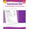 Comprehension Skills: 40 Short Passages for Close Reading, Grade 6 [平裝]