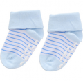 盛哲卡 條紋防滑寶寶襪W1196 藍 0-2歲（5雙裝）