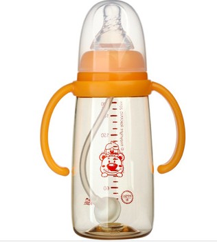 日康 標口有柄自動奶瓶（200ml.PPSU)RK-3161（顔色隨機）