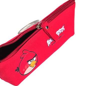 廣博(GuangBo) AB5416 憤怒的小鳥棉布筆袋 可愛創意學生帆布鉛筆袋(紅)單個裝