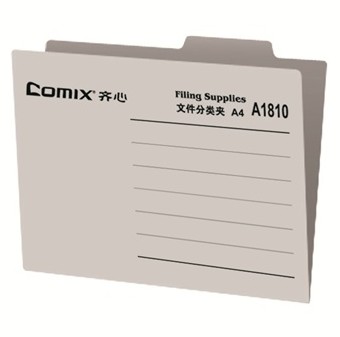 齊心（COMIX）A1810 易分類 分類夾 A4 紙質 10個裝
