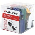 齊心（COMIX）B3678 塑盒裝長尾票夾 25mm 12只/盒 彩色