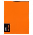 齊心（COMIX）A449 原味系列便攜可卷資料冊 A4 12袋 橙色