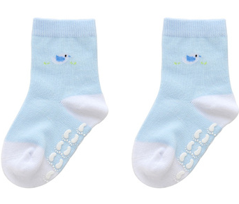盛哲卡 可愛鳥防滑寶寶襪W1194 藍 0-2歲（5雙裝） - 點擊圖像關閉